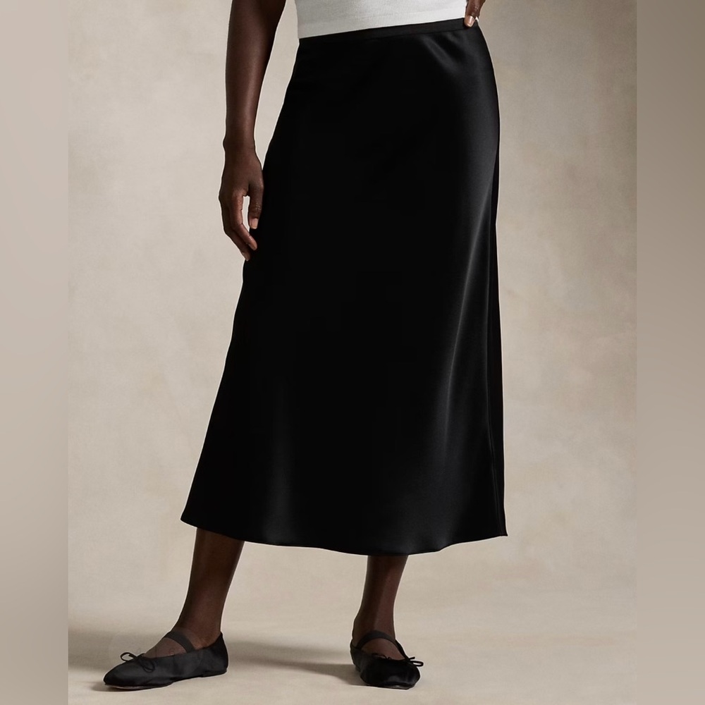 *New* Polo Ralph Lauren Double-Faced Satin Skirt